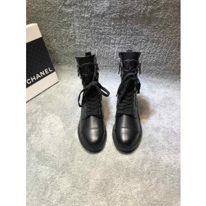 Chanel Women Ankle Boots Black CHS-284