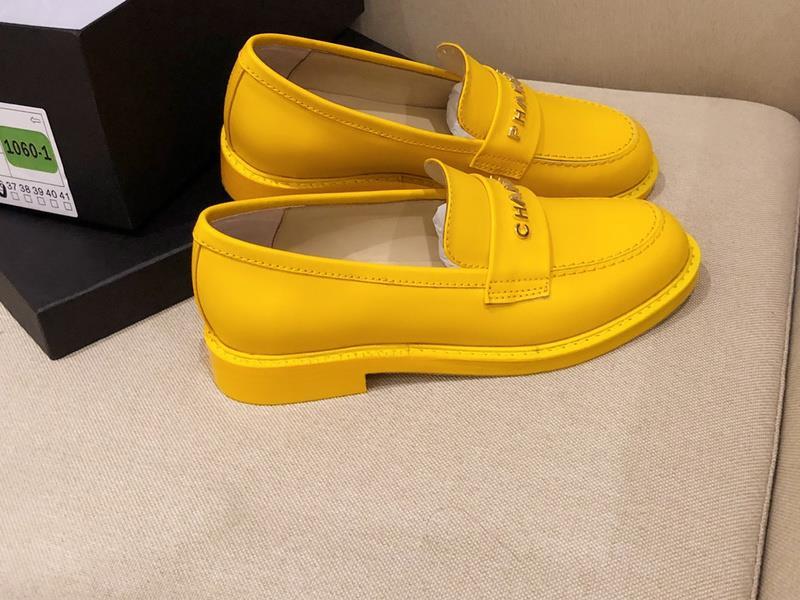 CHANEL x PHARRELL Women Loafers Yellow CHS-120 | Top Replica Bags