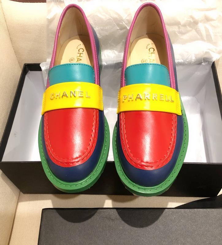 CHANEL x PHARRELL Women Loafers Multicolor CHS-124 | Top Replica Bags