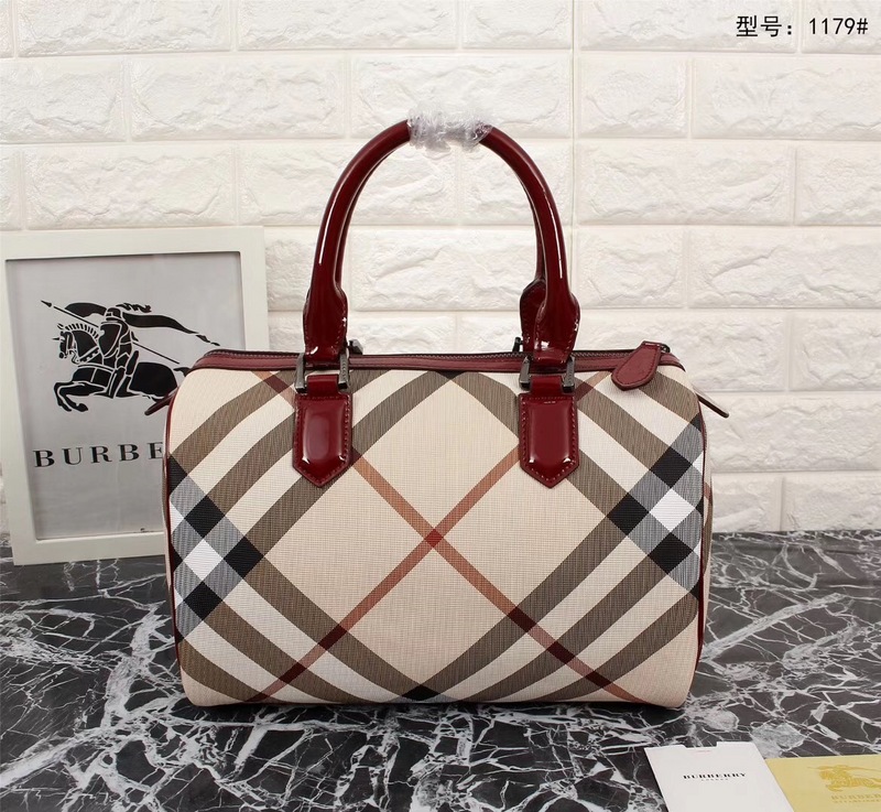 2018 New Burberry Tote Bag 1179 Wine Red 31*21*17 | Top Replica Bags