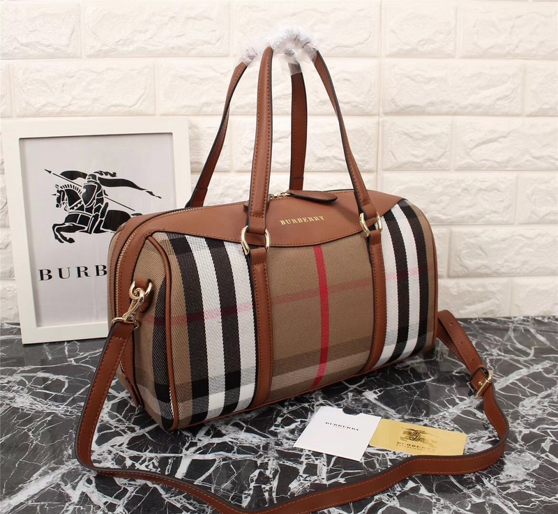 2018 New Burberry Tote Bag 39809 Brown 33*20*17 | Top Replica Bags