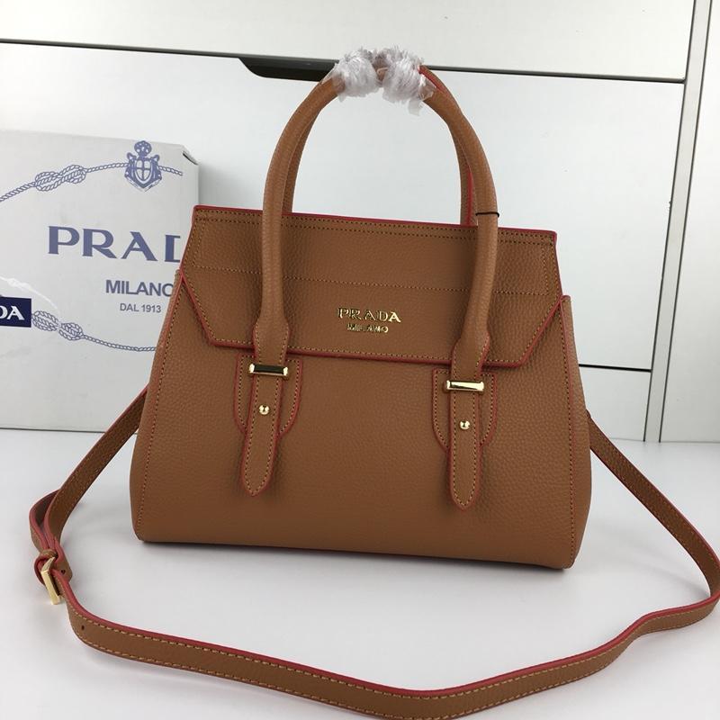 2018 New Prada Handbags 5830 Brown 30*25*14cm | Top Replica Bags
