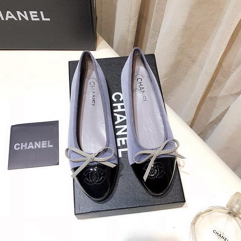 Chanel Women Ballet Flats Blue CHS-266 | Top Replica Bags