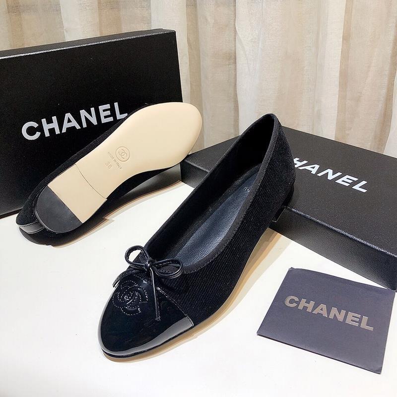 Chanel Women Ballet Flats Black CHS-267 | Top Replica Bags