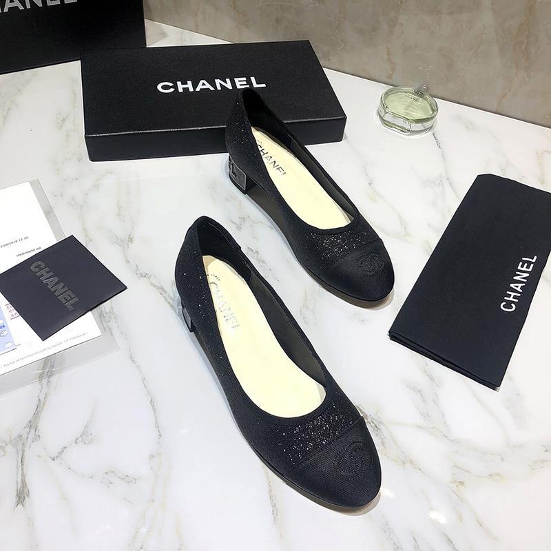 Chanel Women Flat Shoes Black CHS-270 | Top Replica Bags