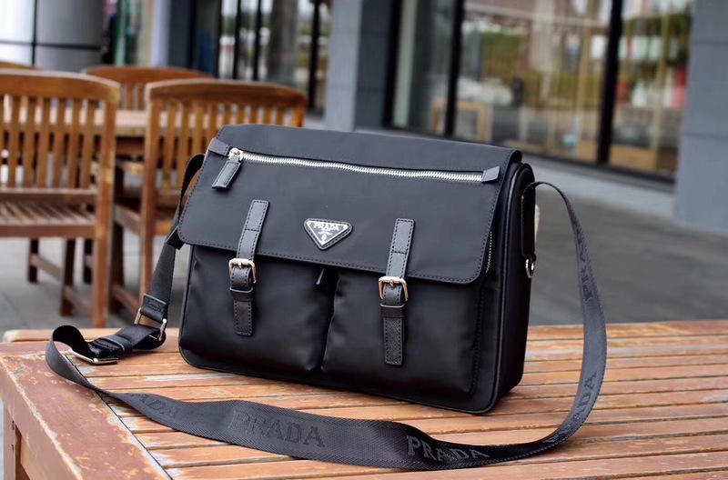 Prada Messenger Bags 0284 Black 33*23*13 | Top Replica Bags