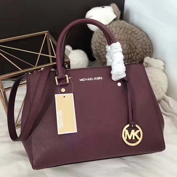 Michael Kors Satchel Wine Red (MK677)