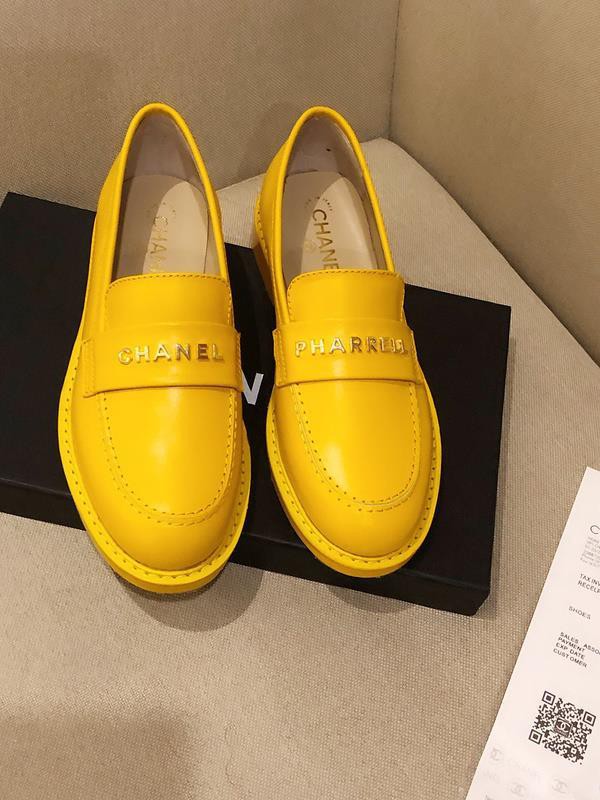 CHANEL x PHARRELL Women Loafers Yellow CHS-120