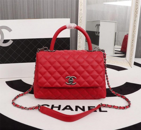 Chanel Top Handle Flap Bags CH054-Red