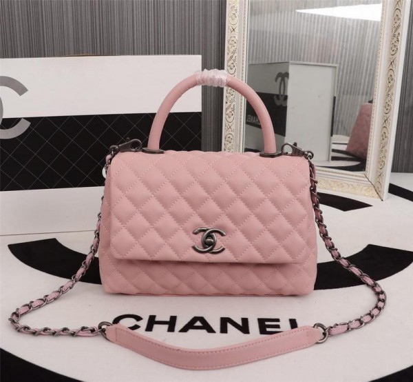 Chanel Top Handle Flap Bags CH054-Pink