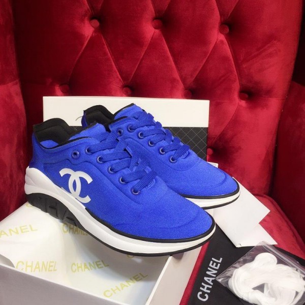 Chanel Women Low-Top Sneakers Blue CHS-176