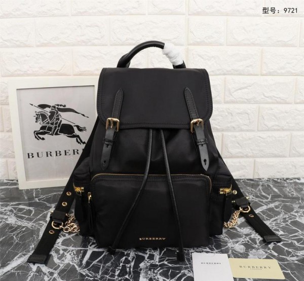 2018 New Burberry Backpack 1001 Black 22*14*33cm