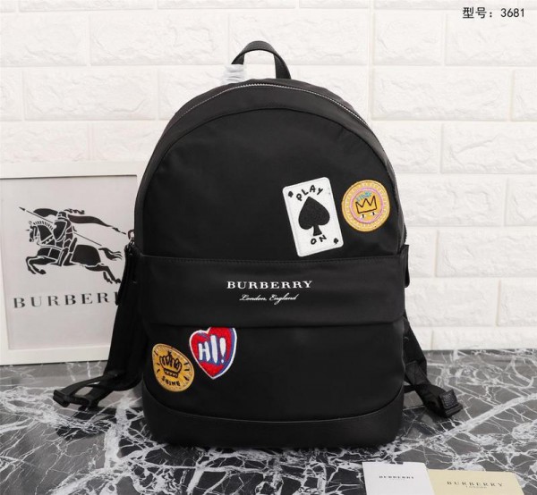 2018 New Burberry Backpack 3681 Black 33*42cm