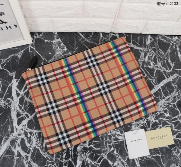 2018 New Burberry Clutch 2133 Black 26*35cm