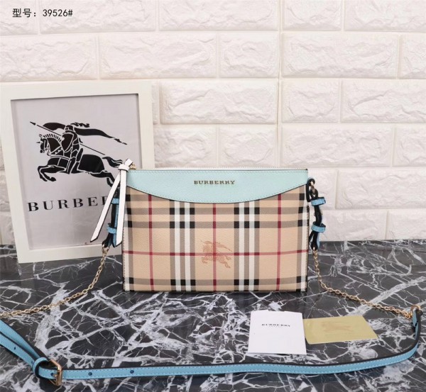 2018 New Burberry Crossbody Bag 39526 Light Blue 25*16