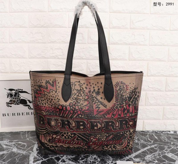 2018 New Burberry Tote 2990 Brown 33*42cm