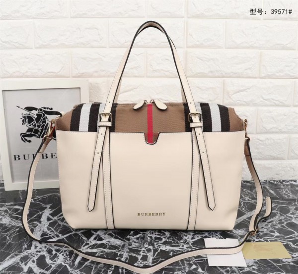 2018 New Burberry Tote Bag 39571 Beige 36*25*15