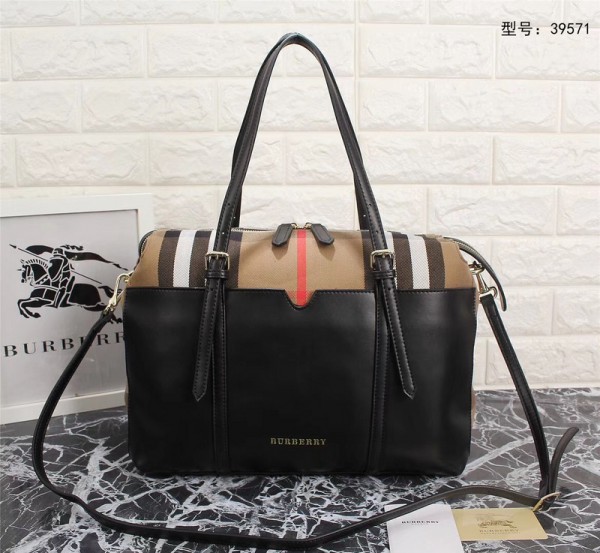 2018 New Burberry Tote Bag 39571 Black 36*25*15