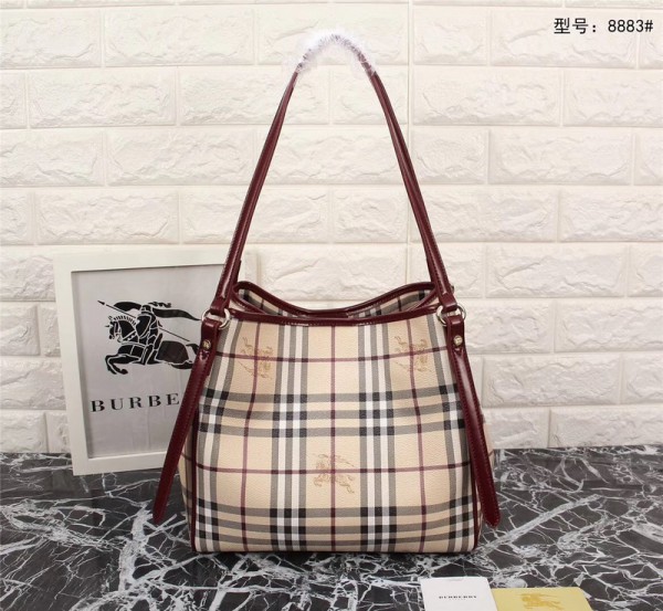 2018 New Burberry Tote Bag 8883 Wine Red 29.5*26.5*15.5