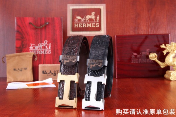 2018 New Hermes Belt 322 Black Brown