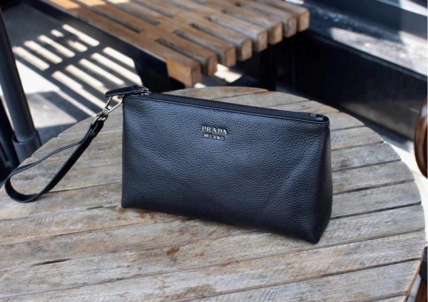 2018 New Prada Clutch Bag 6097 Black 24x14x8cm