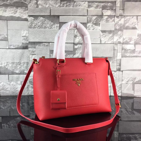 2018 New Prada Handbags 063 Red 31*24*14