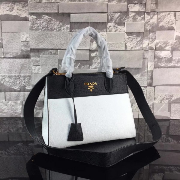 2018 New Prada Handbags 1022 Black White 30.5*23*15 | Top Replica Bags