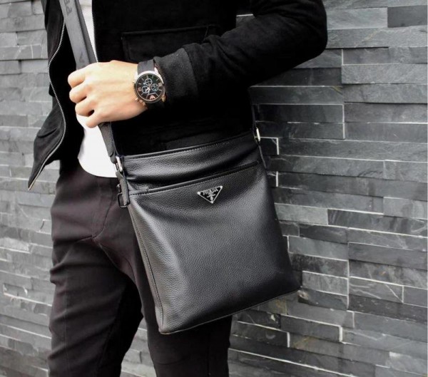 2018 New Prada Messenger Bags 0242 Black 25x27x5
