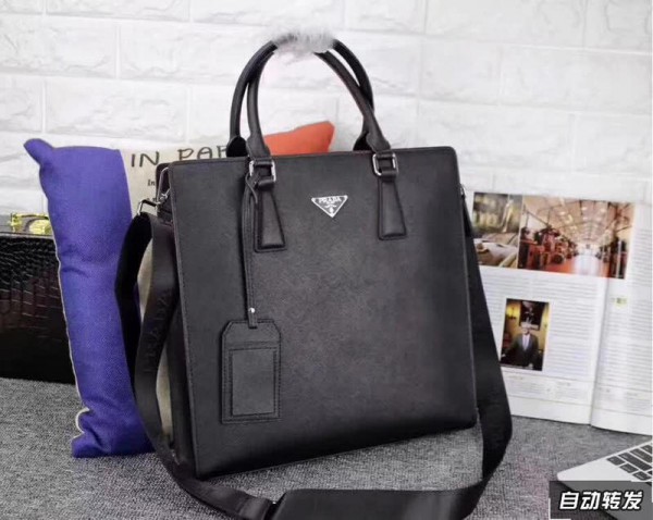 2018 New Prada Tote Bag 28 Black 34x35x8cm