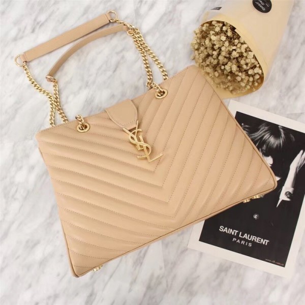 2018 New Saint Laurent Tote Bag 26587 Light Pink 35*9.5*25