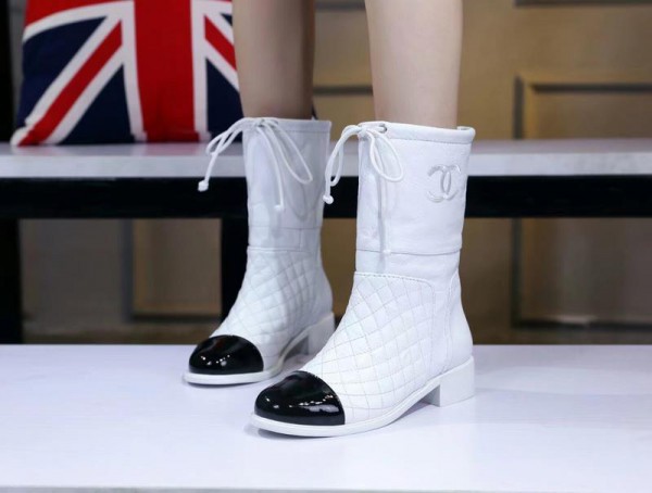 Chanel Women Ankle Boots White CHS-257