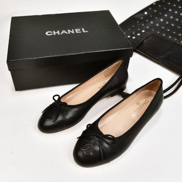 Chanel Women Ballet Flats Black CHS-260