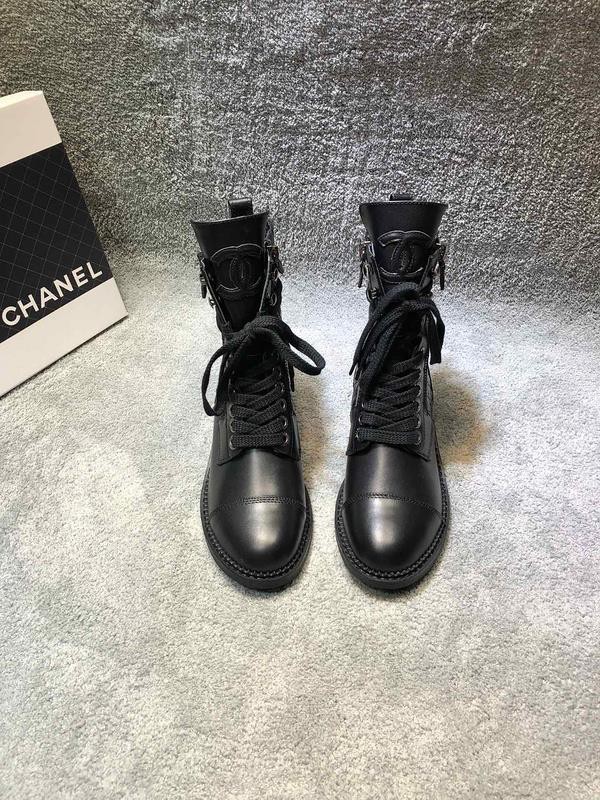 Chanel Women Ankle Boots Black CHS-284