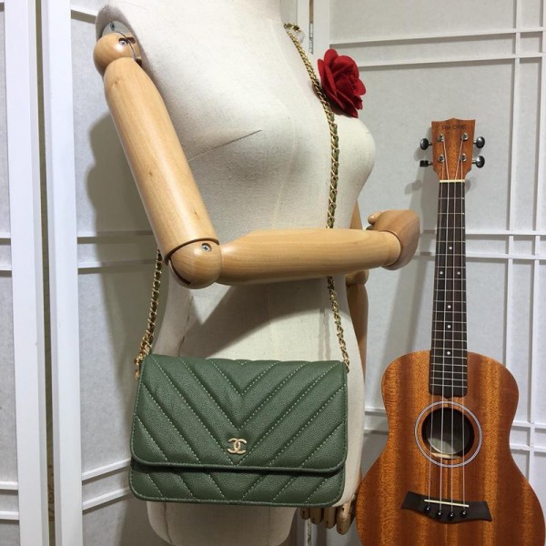 Chanel WOC Wallet On Chain CH086-Green