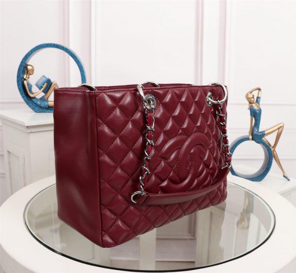 Chanel Totes CH099-Wine-Red