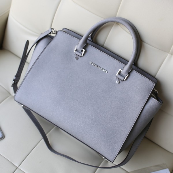 Michael Kors Bat Bag Large Satchel Elephant Ash (MK024)