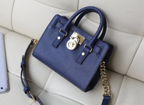 Michael Kors Lock Head Bag Satchel Sapphire Blue (MK042)