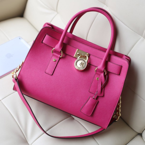Michael Kors Lock Head Bag Satchel Rose Red (MK037)