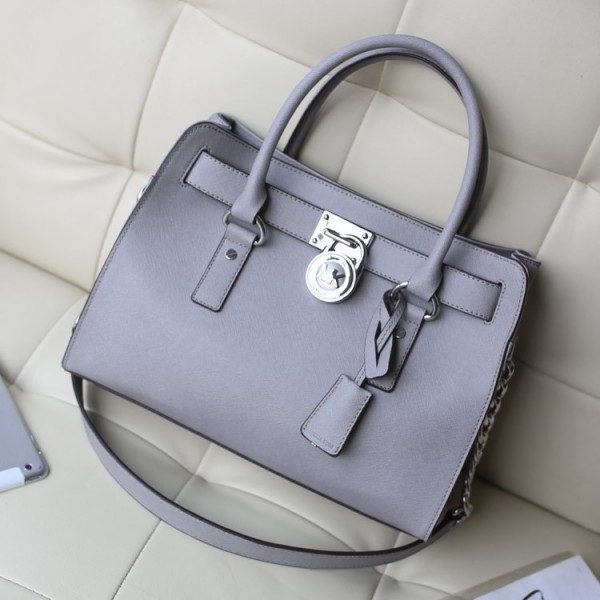 Michael Kors Lock Head Bag Medium Satchel Gray (MK044)