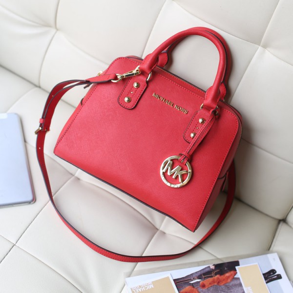 Michael Kors Shell Bags Medium Size Satchel Red (MK088)