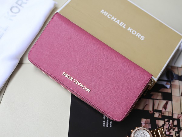 Michael Kors Zipper Long Wallet New Color Tulip (MK256)