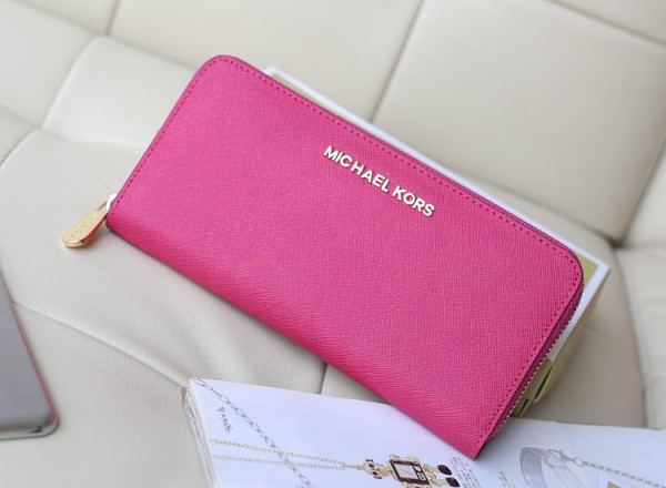 Michael Kors Zipper Wallet Rose Red (MK071)