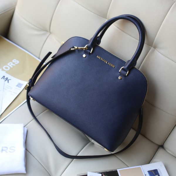Michael Kors Cowhide Satchel Medium Size Sapphire Blue (MK107)