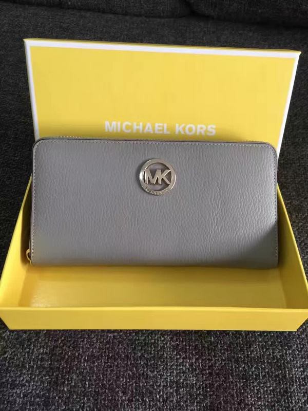 Michael Kors Zipper Long Clip Wallet Gray (MK358)