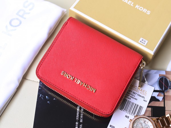 Michael Kors Short Zip Wallet Red (MK253)
