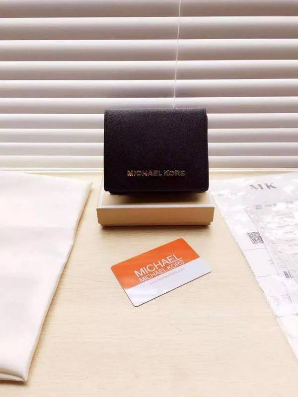 Michael Kors Short Suction Buckle Wallets Black (MK201)