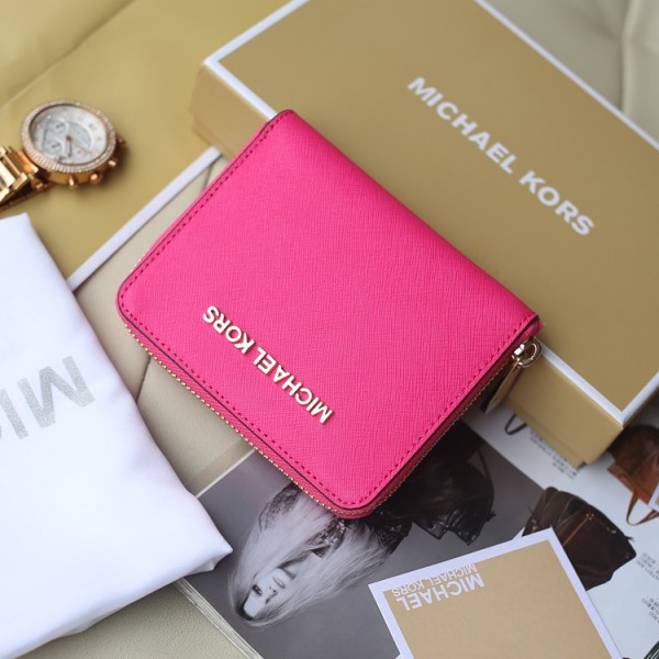 Michael Kors Short Wallets Fluorescence Rose Red (MK130)