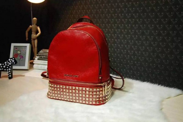 Michael Kors Rivet Backpacks Red (MK223)
