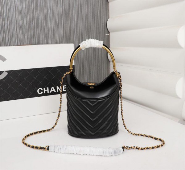 Chanel Top Handle Bucket Bags CH102-Black