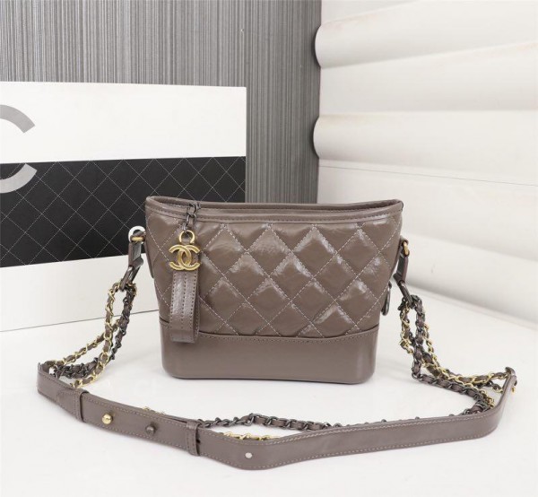 Chanel Gabrielle Small Hobo Bags CH061-Brown-Grey
